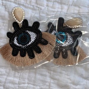 Large eye earrings